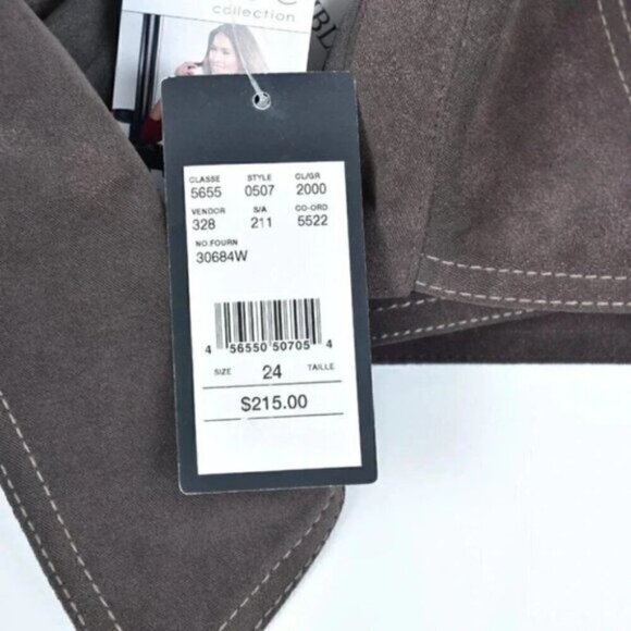 NWT Conrad C Brown Suede Like Button Down Shirt Jacket Shacket Sz 24 - Picture 7 of 7